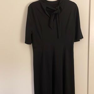 Eloquii Tie-Neck Midi Dress